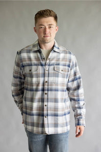 North River Twill Shacket for Men in Cloudburst | NRM8078-CLOUDBURST