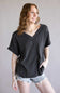 Urban Rib Top for Women in Charcoal
