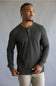 North River Waffle Henley Shirt for Men in Olive Heather