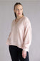 Blu Pepper Notched V Neck Knit Top Light Pink 