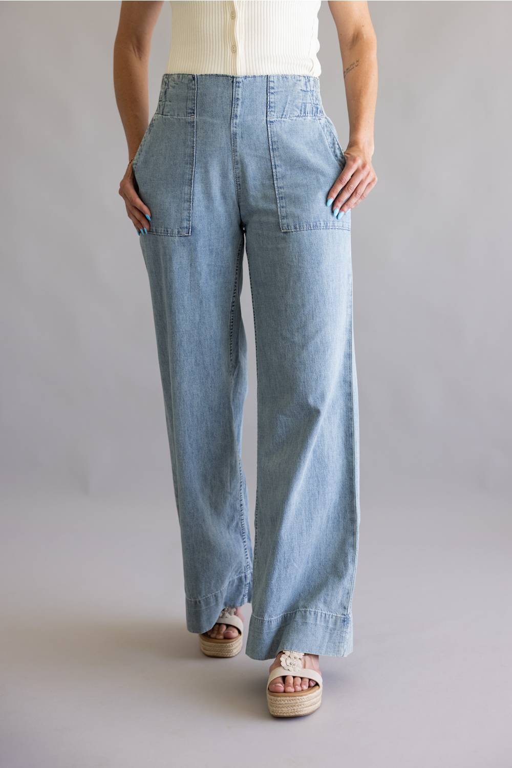 Free People We The Free Breezy Denim Pull-On Jeans for Women