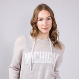 Ocean Drive Michigan Hoodie Sweater for Women in Sand