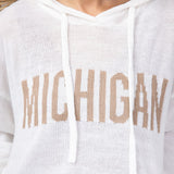 Ocean Drive Michigan Hoodie Sweater for Women in White