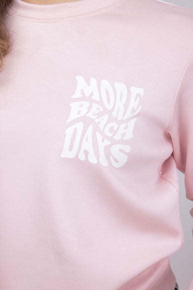 Ocean Drive Youth More Beach Days Crewneck for Girls in Pink