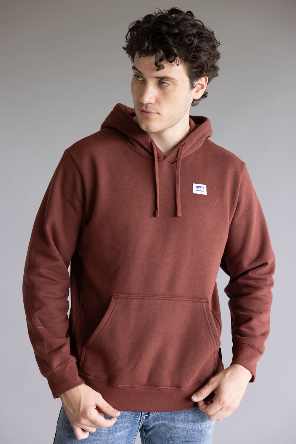 Patagonia Men's Sticker Uprisal Hoodie in Dried Vanilla 39696