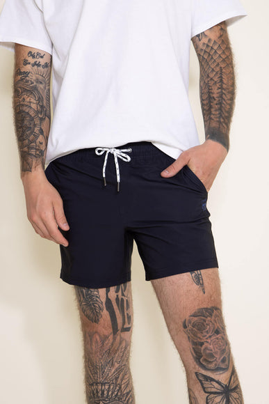 Party Pants Solid Sport Shorts for Men in Black