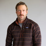Patagonia Men’s Better Sweater Quarter Zip in Brown Pattern