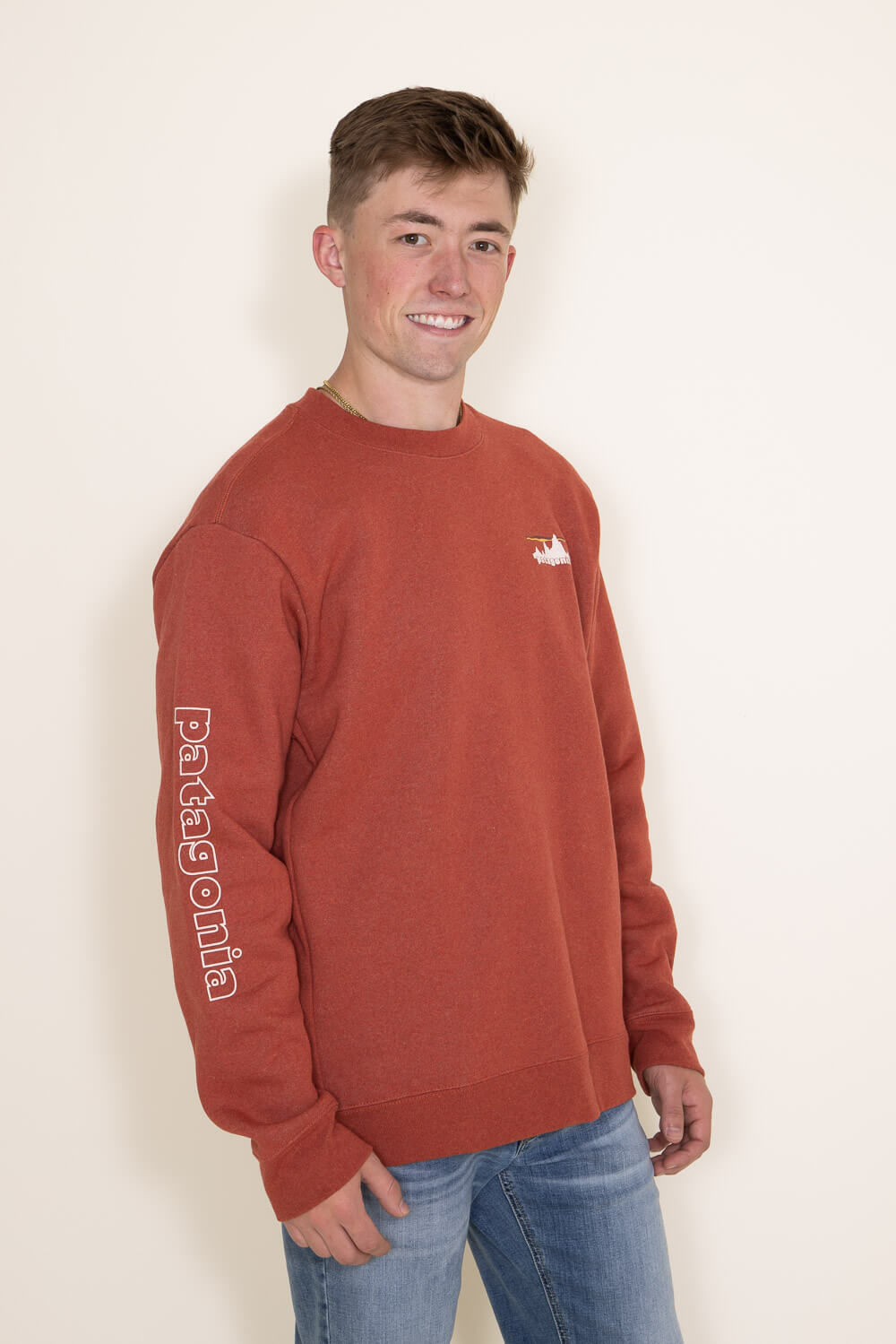 Patagonia Men's 73 Uprisal Crewneck Sweatshirt in Red