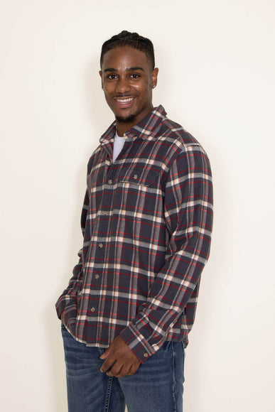Patagonia Men's Cotton in Conversion Fjord Flannel Shirt in Grey/Black