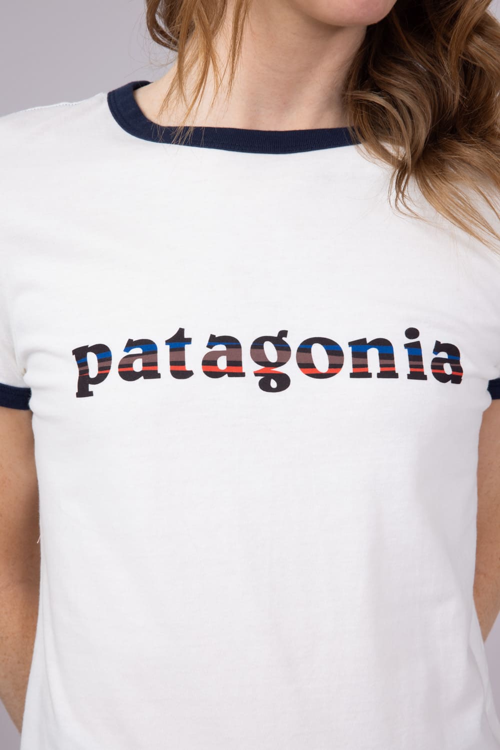 【Patagonia】 Women's '73 Text Logo Organic Ringer Tee Patagonia Women's '73 Text Logo Organic Cotton Ringer Tee