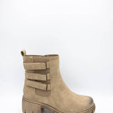 Pierre Dumas Camden Lug Booties for Women in Taupe