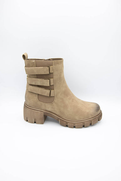 Pierre Dumas Camden Lug Booties for Women in Taupe