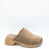 Pierre Dumas Jeda Heeled Clogs for Women in Taupe