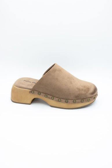 Pierre Dumas Jeda Heeled Clogs for Women in Taupe