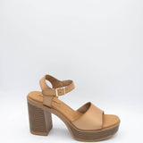 Pierre Dumas Vikki Platform Wood Heels for Women in Nude