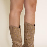 Pierre Dumas Wilder Rhinestone Western Boots for Women in Gold
