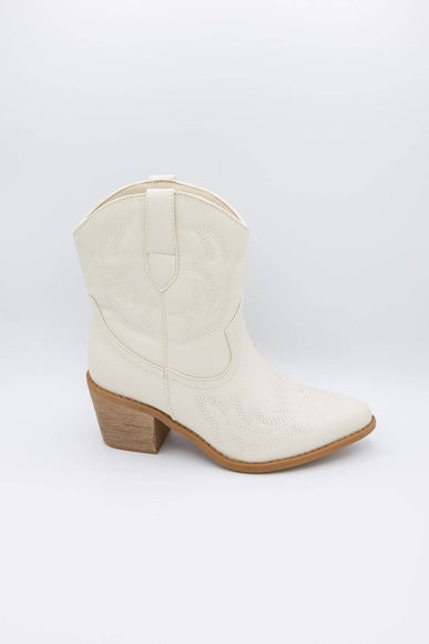 Pierre Dumas Wilder Cowboy Booties for Women in Cream