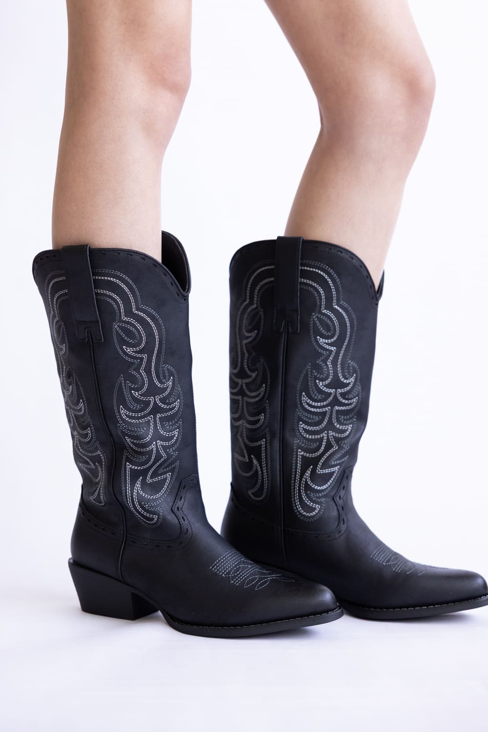 Pierre Dumas Dixie Western Tall Boots for Women in Black