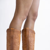 Pierre Dumas Dixie Western Tall Boots for Women in New Tan