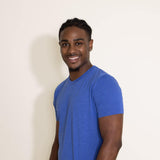 Basic Crewneck T-Shirt for Men in Cobalt Blue