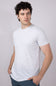 Basic Crewneck T-Shirt for Men in Speckled White