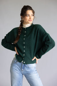 Things Between Piper Cardigan for Women in Forest Green