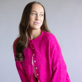 Things Between Piper Cardigan for Women in Fuchsia Pink