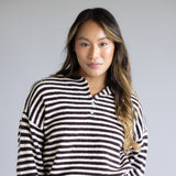 Piper Henley Shirt for Women in Dark Wine