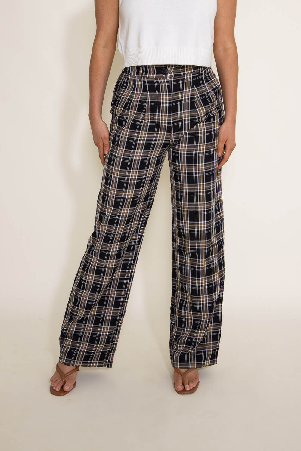 High-Waisted Windowpane-Plaid Pixie Skinny Ankle Pants for Women | Old Navy