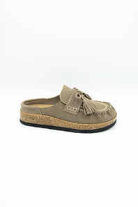 Project Cloud Calipso Suede Mules for Women in Mushroom