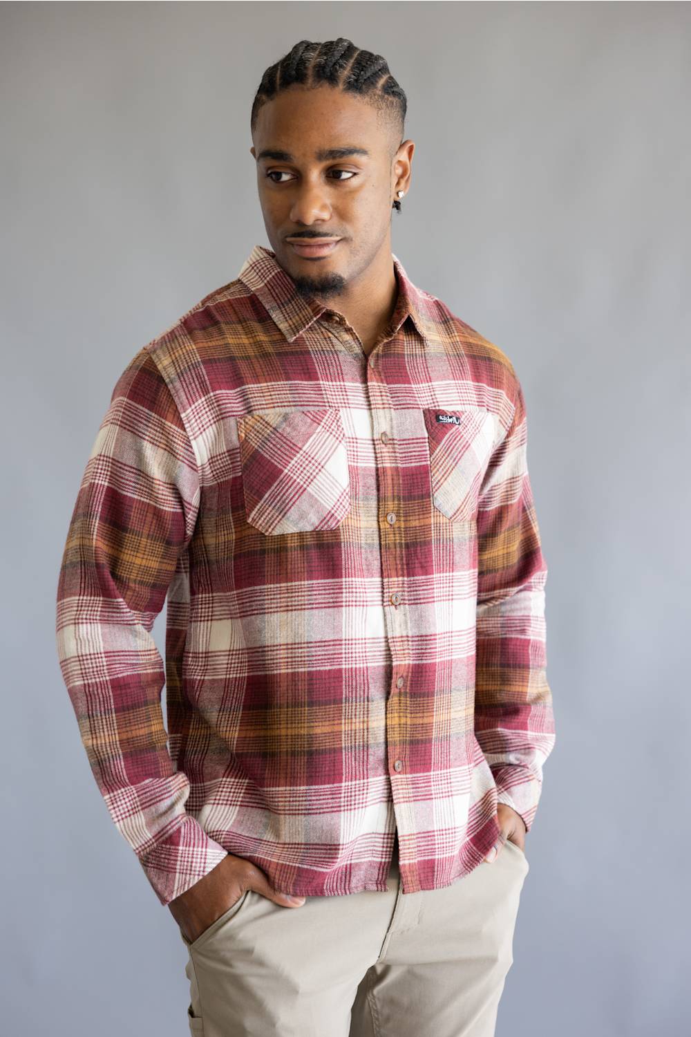Quiksilver Avalon Flannel Shirt for Men in Oxblood Red