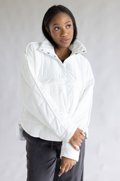 Quilted Pullover for Women in White
