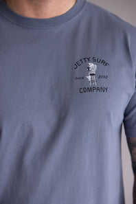 Jetty Raw Bar T-Shirt for Men in Fog