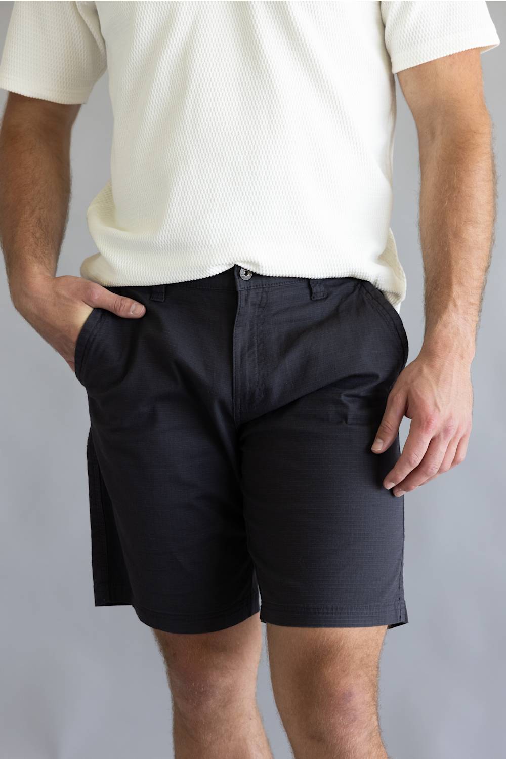 Weatherproof Vintage Ripstop Shorts for Men in Grey Shadow 