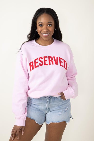 Reserved Graphic Sweatshirt for Women in Light Pink