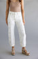Risen High Rise Leaf Embroidered Barrel Jeans for Women in Cream