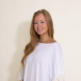 Ruffle Sleeve Cover Up Top for Women in Beige