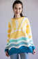 Simply Southern Sea and Sun Patchwork Crewneck for Women in Multi