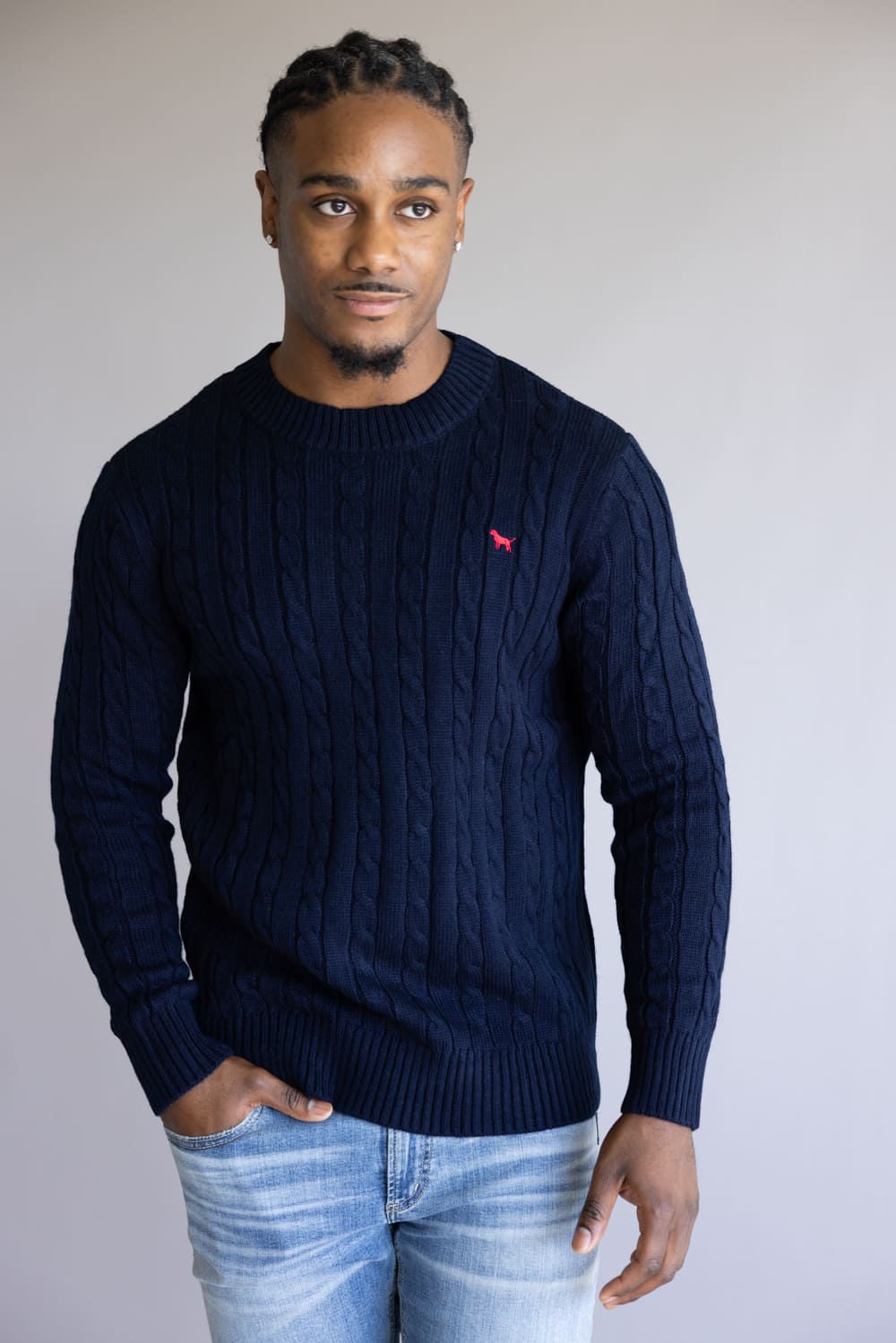 Simply Southern Grayson Sweater for Men in Navy