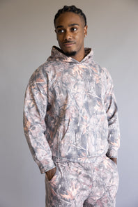 Simply Southern Camo Fleece Hoodie for Men in Brown
