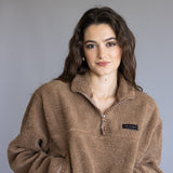 Simply Southern Taylor ½ Zip Pullover for Women in Latte
