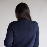 Simply Southern Preppy USA Flag Sweater for Women in Navy