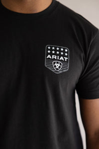  Ariat Patriotic Badge T-Shirt for Men in Black 
