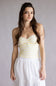 Stripe Twist Front Tube Top for Women in Yellow/White