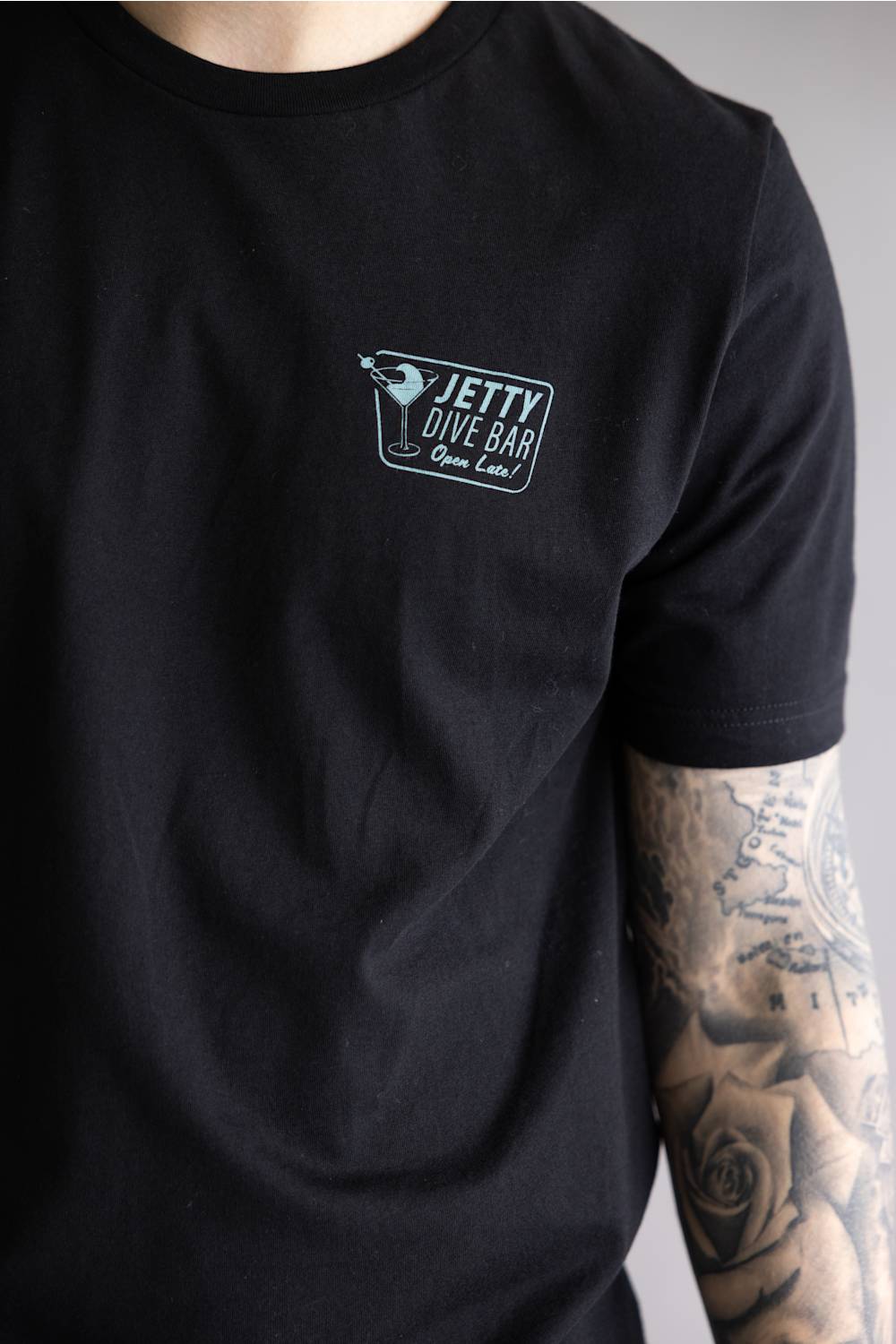 Jetty Dive Bar T-Shirt for Men in Black