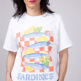 Sardines Lemon Oversized T-Shirt for Women in White
