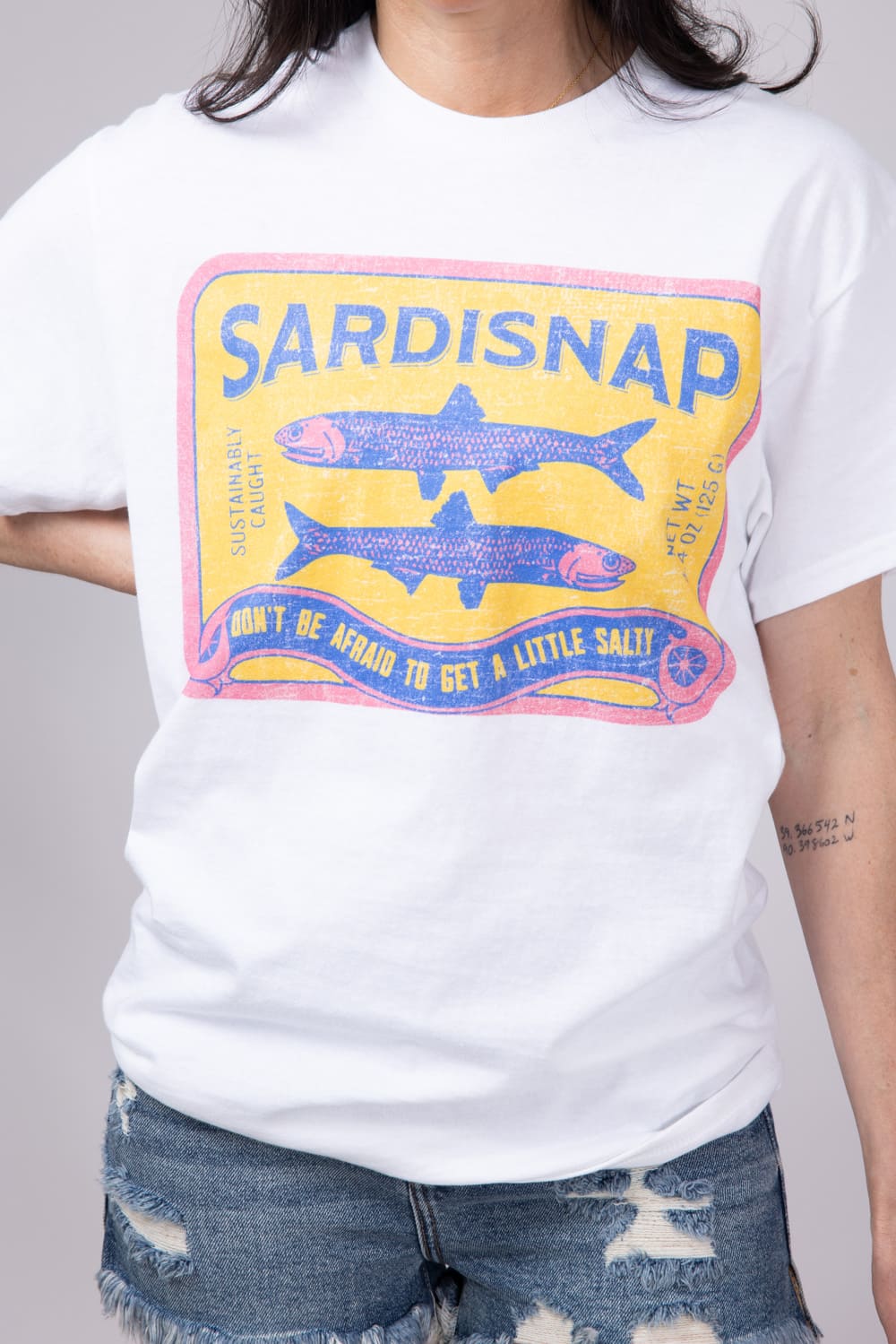 Sardisnap Oversized T-Shirt for Women in White