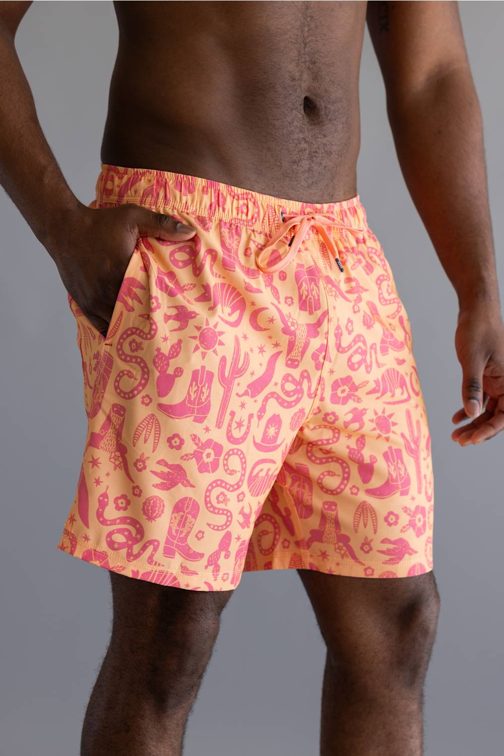 Saxx 2n1 Oh Buoy Swim Shorts for Men in Peach Jelly