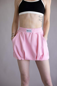 Scuba Bubble Skirt for Women in Pink