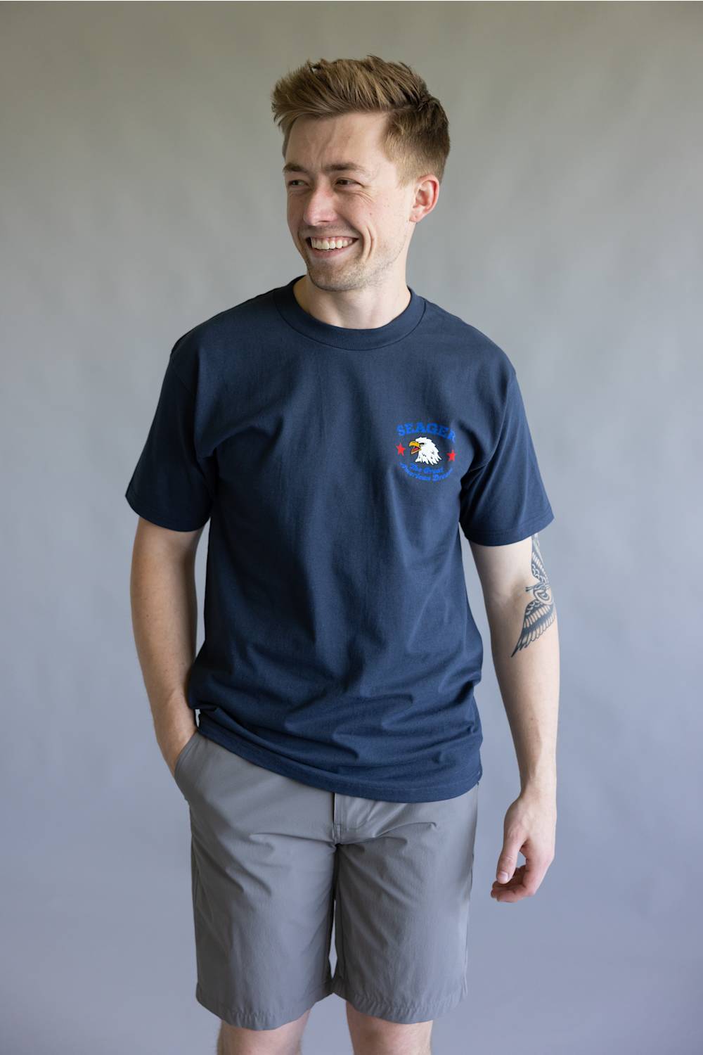 Seager Great American Dream T-Shirt for Men in Navy